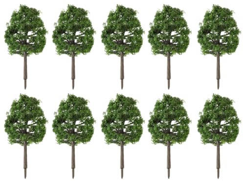 BESPORTBLE 20pcs Model Trees 9CM Miniature Landscape Simulation Tree for Model Railways and Diorama Scenery Accessories
