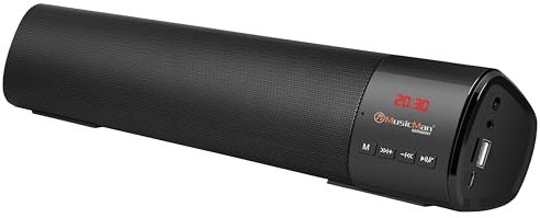MusicMan Bluetooth FM Soundbar USB AUX Tarjeta MicroSD Pantalla LED LCD Transmisión De Música Potente Altavoz Batería Incorporada BT-X54