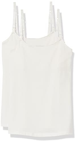 Amazon Essentials Camisola de Maternidad para Mujer, 2 Unidades, Color Blanco, Talla M