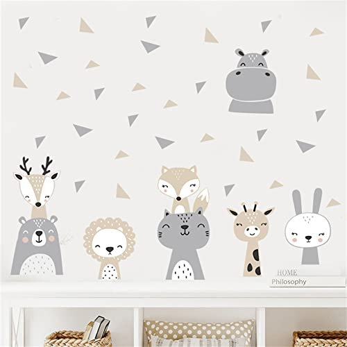 Sarah Duke Wandsticker Wald Tiere Kinder Wandtattoo, Stern Wandaufkleber DIY Kinderzimmer Deko Aufkleber, Kinder Babyzimmer Wohnzimmer Schlafzimmer (A)