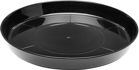 Garronda Platos para Macetas de Producción Redondas GD-0026 (Negro, ⌀ 13cm H 2cm)