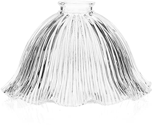 DOITOOL Retro Glass Lampshade Vintage Decorative Light Cover for Pendant Light Frame Grey for Bedroom Wall Lamp Decorations
