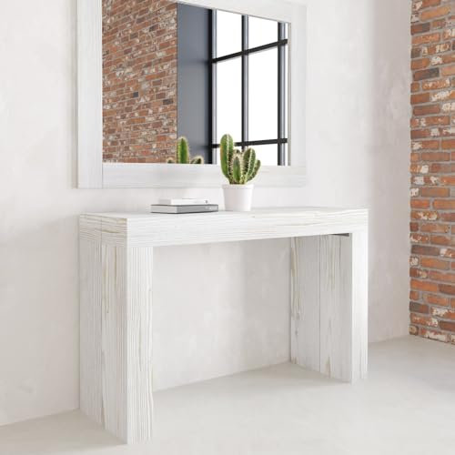 VE.CA. - KILKA - Konsolentisch - Ausziehbare Konsole bis zu 3 Meter - Farbe: Shabby Chic - Ideal als Eingangskonsole, Esstisch, Möbelstück - Hergestellt in Italien