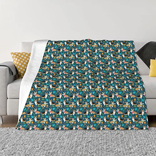 HAHAFU Personalisierbare Hundedecke, bedruckt, warm, weich, bequem, Flanell, Überwurfdecke für Bett, Sofa