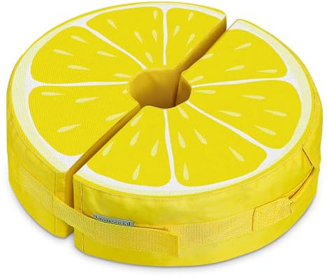 Lawn Social Sac de lestage rond pour base de parapluie, sac de sable robuste pour base de parapluie, convient pour parasol déporté de terrasse, compatible avec n'importe quel support de parasol
