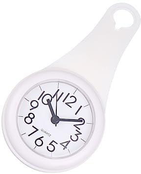 PRETYZOOM handgefertigte Wanduhr Puppenhaus-Obstbaum Digitaluhr wasserdichte Zeitschaltuhr Badezimmer Dusche Ziegenanhänger Digitale Wanduhr Duschuhr Badezimmer Uhr Anzahl Wecker Timer Weiß