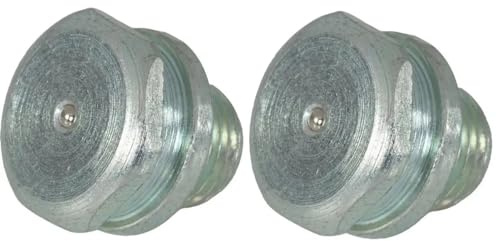 cyclingcolors 2x schmiernippel stahl kegelschmiernippel Fettpresse Nippel traktor rasenmäher auto motorrad roller, G 1/8 KOPF 16MM
