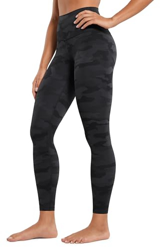 CRZ YOGA Butterluxe Yoga Leggings 25 - High Waisted Buttery Soft Womens Workout Lounge Pants Dark Grey Camouflage 2 Small