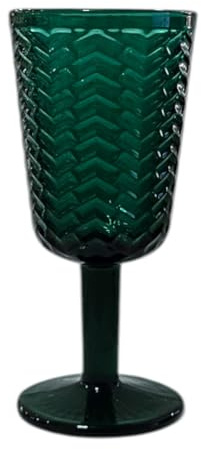 Ekilikua Home | Copa de Cristal 330 ml | Pack 6 Unidades | Set 6 Copas de Vino | Ideal para bodas, comuniones, celebraciones (Verde)