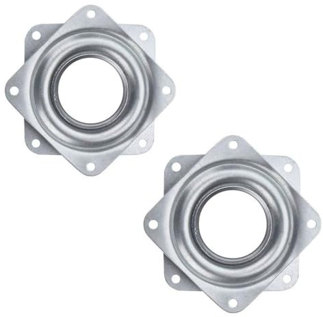 2 Pcs Rotating Swivel Turntable Bearing Swivel Turntable Plate Seat Swivel Base Mount Plate with Steel Ball Bearings Multi Purpose for Bar Stools Chairs Spin Furniture Display Stand