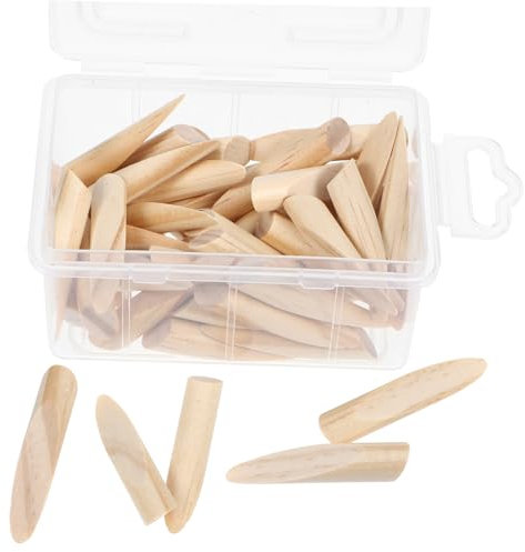 Garneck 50 Stück Holz-taschenlochstopfen Massivholz-taschenschraube Versteckte Stopfen Dekoratives Loch Für Möbel