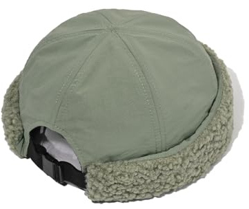 Clakllie Winter Docker Cap Herren Damen Warme Cotton Dockermütze Cap Ohne Schirm Rolled Cuff Seemannsmütze Hafenmütze Verstellbar Fischermütze Kurz