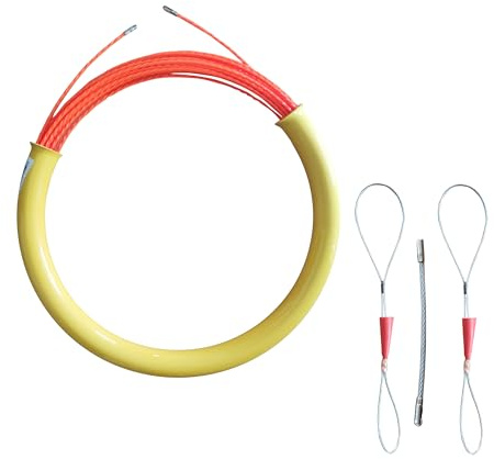 Guia pasacables I Guia de electricista I Guía para cableado I Resortes intercambiables I Tubo de enrollado incluido I Pasa cables eléctricos I Dos cabezales intercambiables I 20 metros