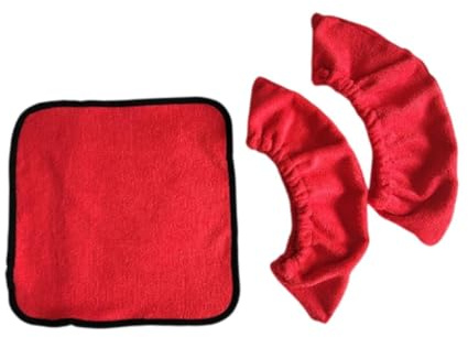 Pegciuho Couvre-Lames de Patins à Glace, Protège-Lames pour Adultes avec Serviette, Rouge