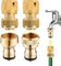4PCS Brass Garden Hose Connectors Set, 1/2 & 3/4 Hose Pipe Connectors Rustproof Quick Connect for Watering, Gardening, Car Washing, Fits Most Hose Taps and Nozzles