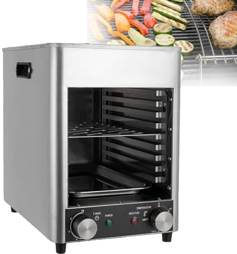 Parrilla Comercial Para Carnes De Interior De 1700 W, Asador EléCtrico AutomáTico Para Carnes, Parrilla De 10 Capas, Temperatura Ajustable Por Tiempo, 800 °C De Temperatura Alta Para Carne De Res,B