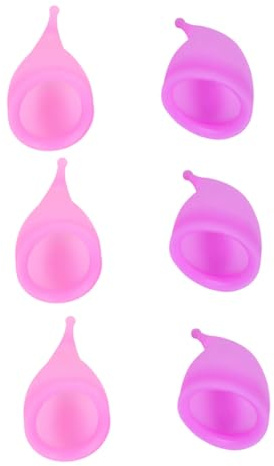 CIYODO 6 Stück- Ml Silikon Wiederverwendbar Für Frauen Tampon Alternative Geeignet Für Sport Schwimmen Und Reisen