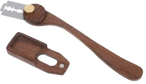 Toyvian Cuchillo Profesional para Cortar Masa con Mango de Madera y Acero Inoxidable Herramienta para Pan Francés y Sourdough para Hornear Casa y Panaderías