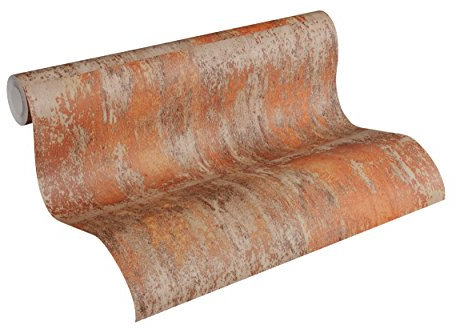 A.S. Création Livingwalls Vliestapete Neue Bude 2.0 Tapete in Vintage Rost Optik 10,05 m x 0,53 m braun grau metallic Made in Germany 361182 36118-2