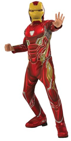 Rubie's Official Marvel Avengers Endgame Iron Man Deluxe Childs Unisex Costume, Kids Superhero Fancy Dress