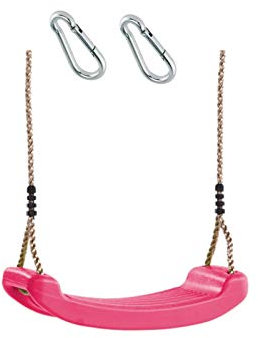 h2i Balançoire en plastique pour enfants et tout-petits | Siège de balançoire résistant aux intempéries pour l'intérieur et l'extérieur | Cordes réglables en hauteur | Jouet d'extérieur pour garçons