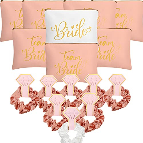 Regali Nuziali Accessori per Addio al Nubilato Cerchietto da Sposa Borsa per il Trucco Bomboniere Decorazioni Regali per Matrimonio, Fidanzamento, 24 Pezzi (Colori Vivaci, Stile Classico)