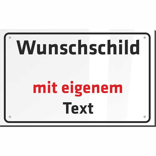 INDIGOS UG - Aufkleber selbst gestalten - Schriftzug Aufkleber Wunschtext - Folie selbstklebend 5 Größen - personalisiert mit Text oder Namen - für Garage, Hotel, Parkplatz, Schule, Carport, Firma