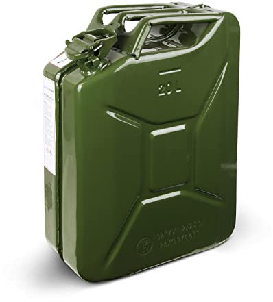 Jerrican en métal de 20 l pour essence et diesel - Vert