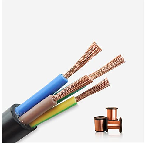 PIKETU Kupferdraht 20AWG Steuerkabel 26/24/22AWG RVV 2/3/4/5/6/10/8/12/14 Kerne Leiter Elektrokabel Schwarz Weicher Manteldraht (Größe: 0,12 mm 26AWG, Farbe: 3 Kerne 1 m Preis)