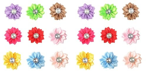 IMIKEYA 2 1 20 Haar zubehör Haarschmuck Chiffonblumen selber Machen Scrapbook-Zubehör Bulk-Stirnbänder Band zum Basteln Tuch blühen DIY Kleidung Schleife Rose