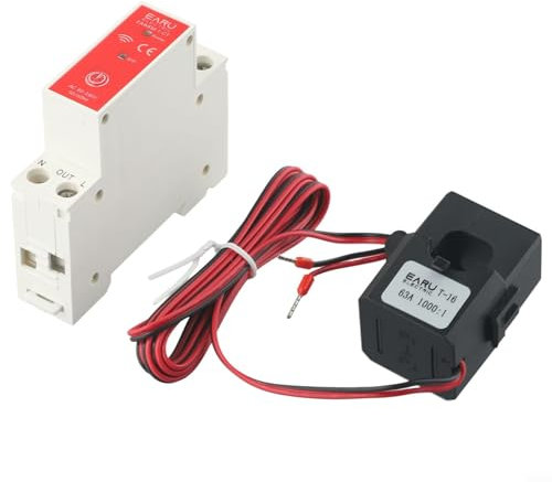 Clamp Smart Meter, AC 230V 63A WiFi Meter with Current Transformer for für Tuya for für Smart Life APP Control Meter DIN Rail for Home, Office