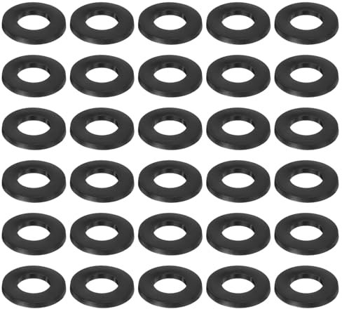 PATIKIL M3 Nylon Abstandshalter 500Stk Plastik Abstandshalter Sortiment 7mm AD x 1mm L Elektrische Steckdose Abstandshalter für 1/8in Schraube Bolzen Hardware Buchse Schwarz