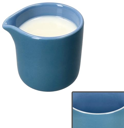 Ritzenhoff & Breker Jasper Milchkännchen Ozeanblau I 140ml I Sahne-Kanne aus Steingut I Gießer für Kondens-, Soja- oder Mandelmilch I Alternativ für Soße oder Dressing