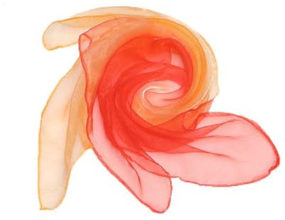 20 Stück Square Jongliertücher Seidentücher Chiffontücher 60cm,Zweifarbiger Performance Tanztücher,Gymnastiktücher Jonglier Tücher Schal für Jonglieren,Tanzen,Sensorisches,Tanztücher,Orange Rot