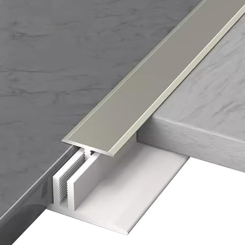 GTPBAO Übergangsprofil Abdeckleisten T-förmige Türkantenverkleidung für Firmengebäude, Übergangsleiste Aus Metall, Länge 150cm 140cm 130cm 120cm 110cm, Farbe Champagner(140cm/55.1 inch)
