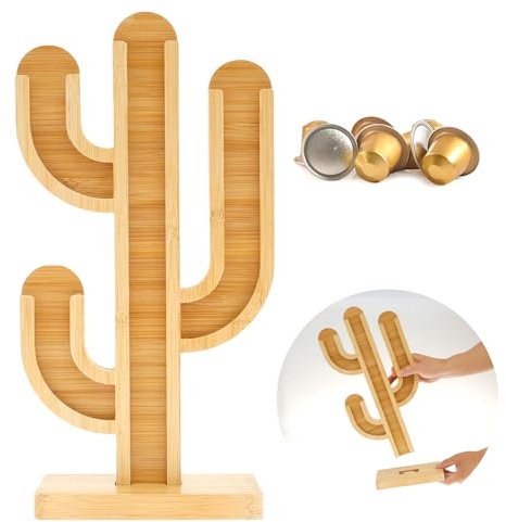 Haut de gousse de café Cactus Cactus Forme de café Rack de pods Détachement et assemblé Organisateur de pods à capacité Porte-cares de café pour comptoir de bureau de cuisine à la maison BOBASH