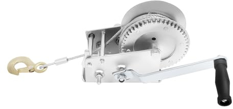 Cabrestante manual para barco, hasta 1587,57 kg/3500 libras, con 10 metros de cuerda de alambre para taller, garaje, remolque, barco, camión