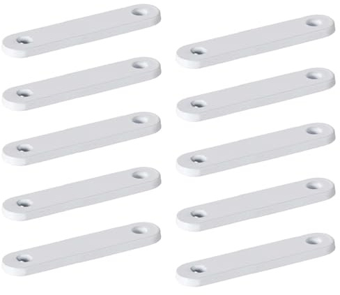 Cortina de dobladillo de peso – Peso antiviento para cortinas de ducha, sala de estar, balcón – Cortina de plomo premium – Estabilizador de cortinas de metal blanco (50 g x 10)