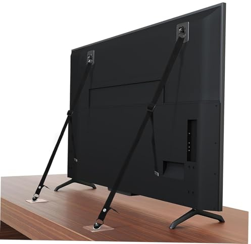 FUNNETOYU Verstellbare Tv Kippsicherung aus Robustem Material Gurte für Fernseher und Möbel Kindersichere Möbelanker für Wohnzimmer Büro und Zuhause
