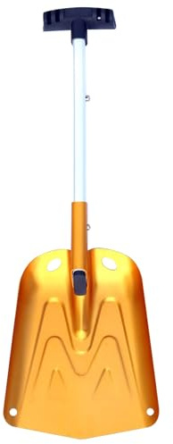 Pala da neve Pala da neve per auto staccabile color oro brillante con manico antiscivolo Lega di alluminio resistente alla ruggine Portatile per auto, motoslitte, campeggio per