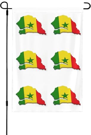 Drapeau du Sénégal - Double face - Décoration saisonnière pour cour et porche