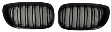 Front Grille Tuning-Bodykit Für E46 3er (2- Und 4-Türer, 2002–2006) Frontstoßstange Nierengrill Und Kühlergrill In Hochglanzschwarz Nieren Schwarz Kühlergrill(2D Glossy Black)