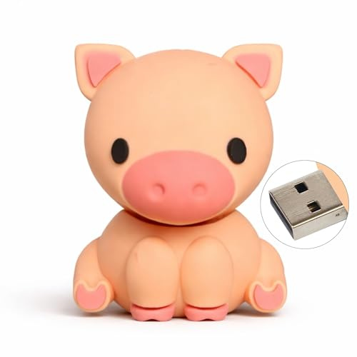 Clé USB Cochon 64 Go - Idée d'anniversaire Originale pour Adolescents Filles ou garçons - Gadgets Amusants pour Hommes Femmes - Porcinet Kawaii Stuff