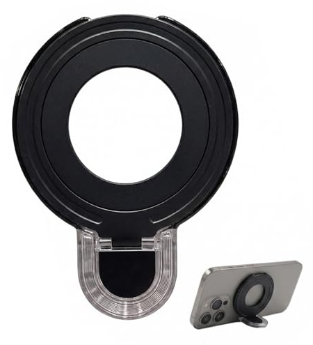TEOZBLU Anello Magnetico Cellulare, Supporto per Telefono Universale e, Grip Adesivo per Smartphone, Accessori Cellulare Ergonomico, Nero