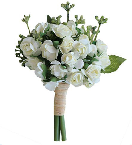 Fouriding Bräutigam Anstecknadel Boutonniere Boutonnièr Braut Blumen Corsage Brosche Hochzeitsanstecker der Männer für Herren Hochzeit Anzug Bankett Partei Dekoration