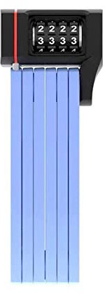 ABUS Faltschloss Bordo uGrip 5700C SH mit Halterung - Fahrradschloss mit Zahlencode und 5 mm starken Stäben - ABUS-Sicherheitslevel 7-80 cm - Blau