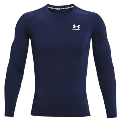 Under Armour herr Skjorta Ua Hg Armour Comp Ls, midnatt marinblå/vit, S