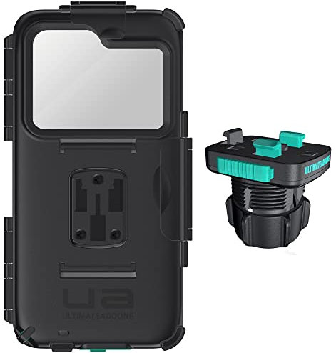 Ultimateaddons Universal Smartphone Slim Tough XXL (168 x 78 mm) wasserdichte Schutzhülle mit 3 Zinken Buchse Adapter