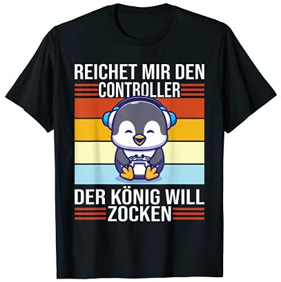 Zocken Reichet mir den Controller König PS5 Konsole Gamer T-Shirt