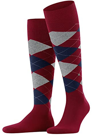Burlington King M KH algodón lana largo estampado 1 par, Calcetines largos Hombre, Rosa (Red Pepper 8074), 40/46 EU